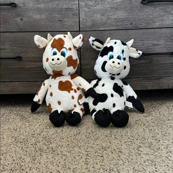 Adorable Cow Plush Toy Set - Brown and Black - Picture 1 of 1